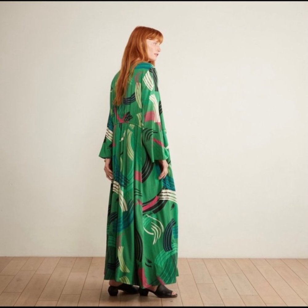 LIKE NEW Anthropologie The Odells Paloma Julia Paint-Swiped MaxI Dress(SP) - Picture 2 of 12